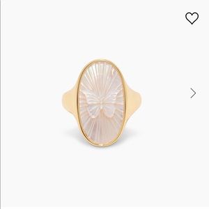 NWT Gorjana butterfly etched opal ring